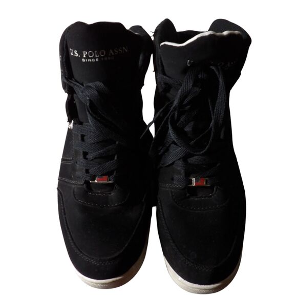U.S. POLO ASSN. SHOES MEN BLACK SYNTHETIC SUEDE 10.5 - Picture 1 of 6
